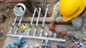 Kiểm tra đấu nối thiết bị xử lý nước thải sinh hoạt