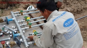 Kiểm tra đấu nối thiết bị xử lý nước thải sinh hoạt